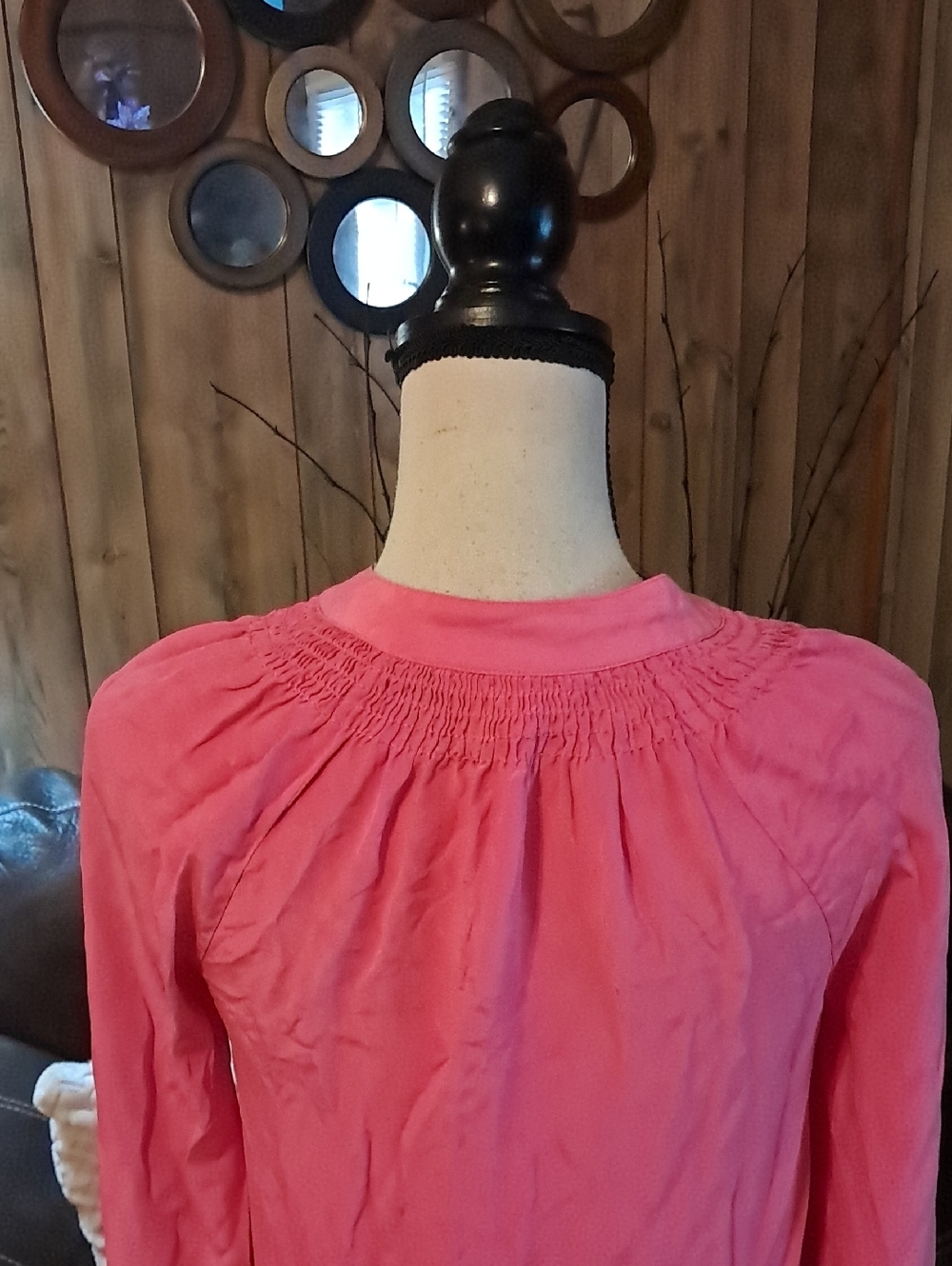 Lilly Pulitzer Elsa Roxie Pink 100% Silk Tunic Top Lightweight Preppy Popover - Picture 9 of 13